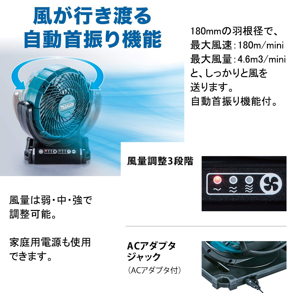 【マキタ】充電式ファン　CF100DZ