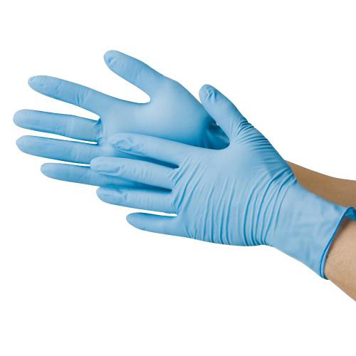 2040 ニトリル使いきり手袋(50p) ブルー 川西工業