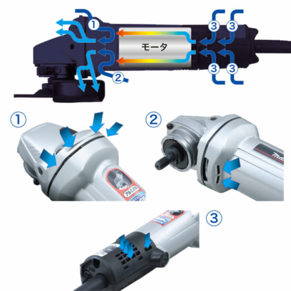 マキタ(makita) ディスクグラインダ 低速高トルク 100mm 9533L  （グラインダー　研削砥石　 電動工具） DIY 0088381055550