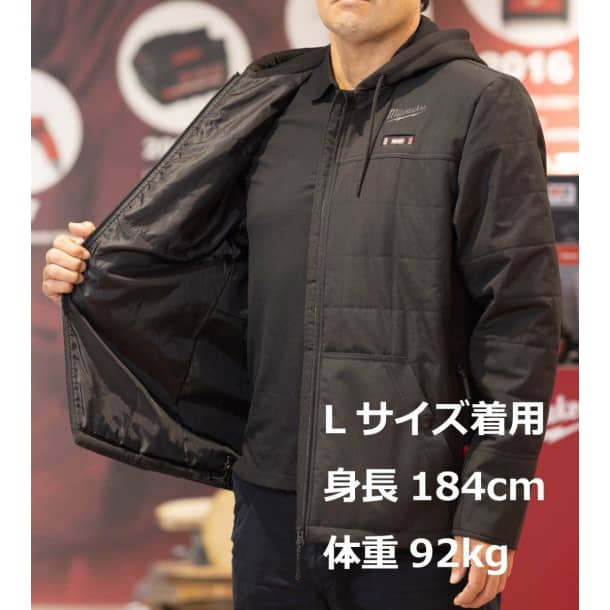 M12 HPJBL2 APJ M12 ヒートジャケット ブラック Milwaukee（ミルウォーキー）｜道具屋オンライン