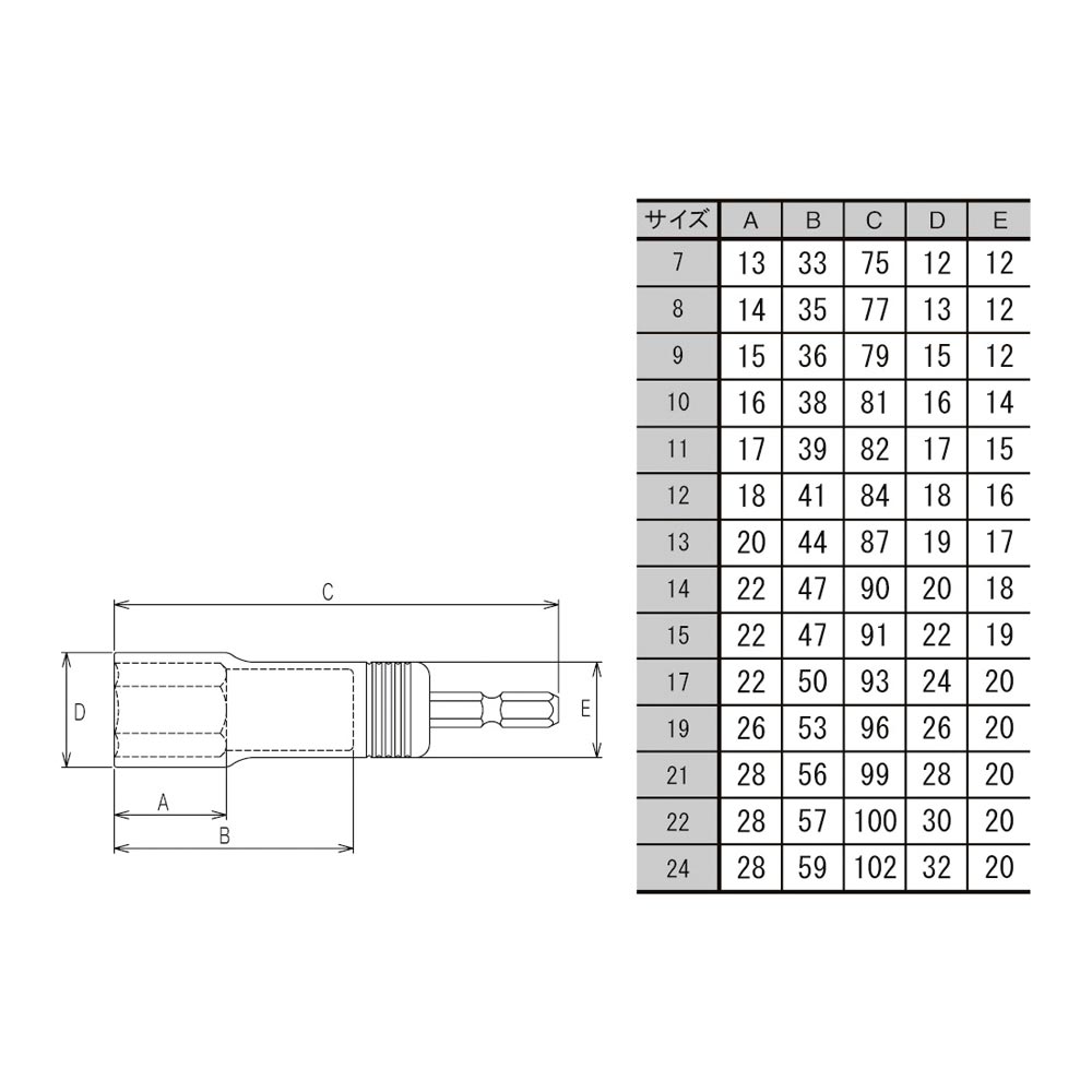 TSK-SD-6K SDソケット 6角 TAJIMA(タジマ) ☆｜道具屋オンライン